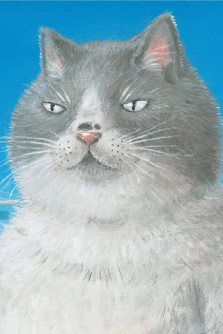 Сумний товстий котик