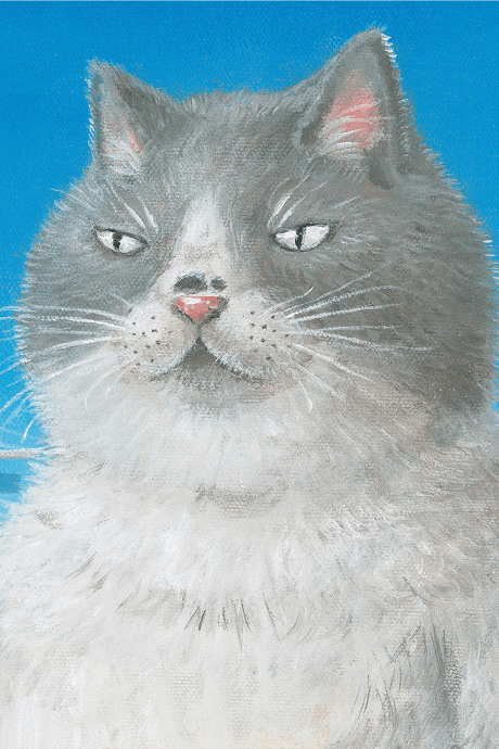 Сумний товстий котик